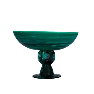 Resina 100% hecha a mano ecológica no tóxica <span class=keywords><strong>pie</strong></span> pastel soporte Pedestal Bowl coloridos remolinos inspirado playas Australia lavavajillas - Product Image 3