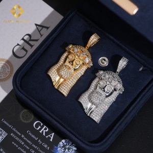 Hip Hop Religious Jewelry Iced Out <b>Vvs</b> Moissanite Fashion Charms Big Jesus Pendants 925 Sterling Silver Gpld Plated - Product Image 5
