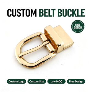 Hebilla de Cinturón con Logotipo Grabado con Láser, 25 mm, Hebilla Reversible, Chapada en Oro, Aleación de Zinc, Alta Calidad, Hebilla de Moda para Hombre, OEM - Product Image 1