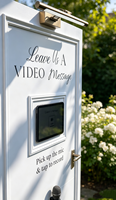 Cabine téléphonique vintage pour fêtes, accessoire de photomaton avec fonction d'enregistrement audio pour mariages et événements