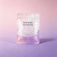 Sac d'emballage personnalisé pour aligneurs dentaires, réutilisable, givré, avec fermeture éclair, pochette de rangement transparente pour appareils orthodontiques avec fermeture à glissière