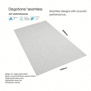 Pannelli Acustici <span class=keywords><strong>in</strong></span> Gesso 4x8, Pannelli Decorativi Perforati Quadrati 8 15 20r, Pannelli Isolanti per Soffitto con Fori per Ufficio - Product Image 4