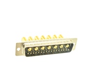 Conector D-sub 17w7 de Alta Corriente, 40A, Combinado Macho-Dip-Hembra, Coaxial RF, para PCB