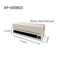 Switch réseau Ethernet Gigabit 8 ports RJ45 10/100/1000 Mbps QoS en stock AP-6008GS, boîtier plastique, directement de l'usine