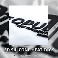 Étiquettes en silicone 3D personnalisées directes d'usine pour vêtements, méthode d'impression de logo par transfert thermique, étiquette en silicone