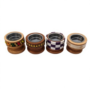 Handforge Global Impex Dream Crafts India Quemador de Bakhoor de Madera de Redwood Pulida, Ambientador de Habitación, Mabkhara, Duradero, de Madera y Latón, para Incienso - Product Image 6