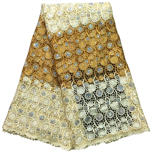 <span class=keywords><strong>Pas</strong></span> <span class=keywords><strong>cher</strong></span> cordon Guipure dentelle tissu africain dentelle tissu 2024 haute qualité Soluble dans l'eau Sequin pour luxe <span class=keywords><strong>soirée</strong></span> désherbage Dresses366 - Product Image 1