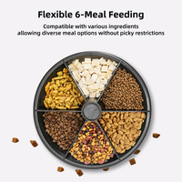 Alimentador inteligente para mascotas OEM TUYA, dispensador de alimentos húmedos y secos, alimentador automático de alimentos húmedos para gatos, gran capacidad, grabación de voz cronometrada para 6 comidas