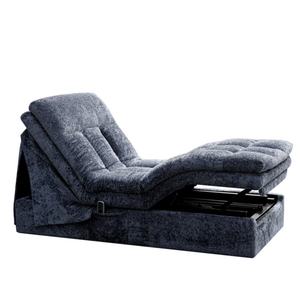 Sofá reclinable eléctrico de lujo moderno para el hogar, tela de lana de cordero suave extensible, inflable portátil para hoteles, sala de estar - Product Image 3