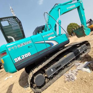 รถขุดโคเบลโก้ SK200 มือสอง ขนาด 20 ตัน รถขุดไฮดรอลิกสำหรับงานก่อสร้าง งานดินดิบ และงานวิศวกรรมเทศบาล SK200 รถขุด CAT มือสอง - Product Image 1