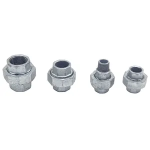 可鍛性鉄管継手3/4 ''フラットユニオン1'' gi 1-1/2 ''BS配管材料用ねじ付き