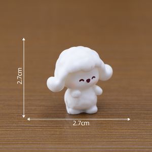 <span class=keywords><strong>Miniature</strong></span> résine animaux <span class=keywords><strong>caniche</strong></span> chien Figurines décorations de gâteau pour bricolage mousse paysage voiture bureau ornement décor à la maison - Product Image 5