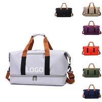 Sac de sport et de voyage pour femme, grande capacité, haute qualité, avec compartiment à chaussures zippé, personnalisable avec logo, idéal pour le week-end et la mode