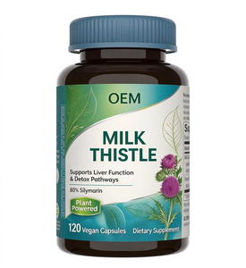 Capsules de Chardon-Marie OEM ODM, 120 unités, Extrait de Silymarine à 80 %, Soutien à la Détoxification et à la Fonction Hépatique - Product Image 1
