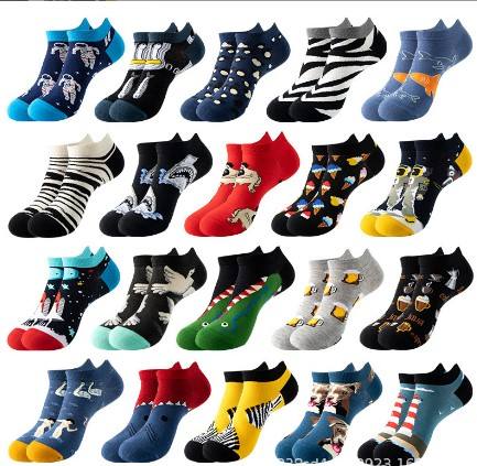 Summer Fashion Animal Short Knitting Custom Design No Show Cotton Unisex Ankle Socks Breathable Wholesale