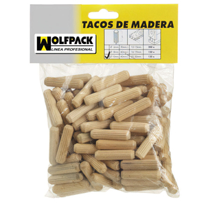 Chevilles en bois 8x40 mm (Sachet de 50 pièces) - Product Image 1