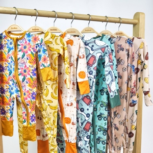 Pijamas de Bambú Personalizadas para Niños Pequeños, Estilos Occidentales/Tejidos, 95% Viscosa de Bambú, 5% Elastano, Pijamas para Bebés - Product Image 4