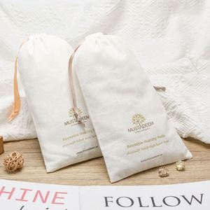 Custom Cotton Drawstring Pouch <b>Bag</b> Organic Cotton Gift Jewelry <b>Packaging</b> <b>Bag</b> Eco-Friendly Storage Gift <b>Bag</b> for Party Favor - Product Image 2