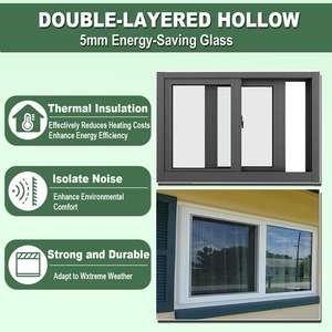 نافذة منزلقة للطابق السفلي بديلة مقاس 20~45 بوصة، زجاج مقسى 5 مم، إطار بي في سي حديث أبيض 36×26 بوصة للمطبخ والحمام - Product Image 6