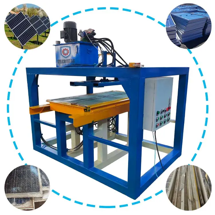 New Waste Photovoltaic Panel Solar Panel Recycling Machine Frame Removal Machine High Sales
