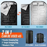 Saco de Dormir Tipo Sobre Cómodo para Adultos, Ecológico, Resistente al Viento, Portátil, para Acampar, Hacer Senderismo y Viajar al Aire Libre en Todas las Estaciones