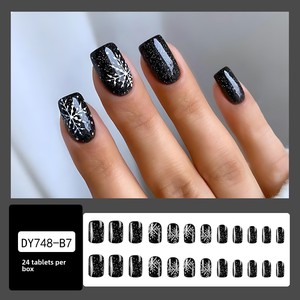 Autocollants d'ongles portables haut de gamme, style gelée noir fumé minimaliste, ciel étoilé, ultra-fins, pour manucure, vente en gros - Product Image 2