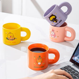 แก้วเซรามิคลายการ์ตูนไวจิ แรบบิท ขนาด 350 มล. แก้วกาแฟหลากสีสัน สำหรับใช้ในบ้าน สำนักงาน หรือเป็นของขวัญ - Product Image 1