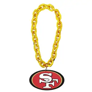Wholesale/Customize 3D EVA Foam Fanfave Fanchains Necklace San Francisco 49ers Fan Chain Lighted Medal Necklace