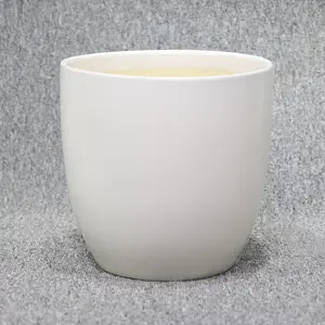 vaso de mesa branco fosco para plantas médio 331C-MW