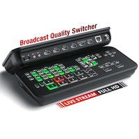 Commutateur vidéo sans couture pour diffusion, 4 canaux HDMI, commutateur de diffusion en direct, matrice de commutation, caméra, capture HD, mini mélangeur, diffusion TV, Vmix