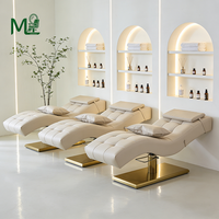 Nouveau Lit de Beauté Électrique en Forme de S Doré pour Cils, Table de Massage Tatouage Courbée Ajustable pour Salon, Spa et Soins du Visage
