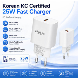 Chargeur mural rapide GaN 25W PD Type C simple, certifié KC, 220VAC, prix attractif, le plus vendu en <span class=keywords><strong>Corée</strong></span> <span class=keywords><strong>du</strong></span> <span class=keywords><strong>Sud</strong></span> en 2026 - Product Image 3