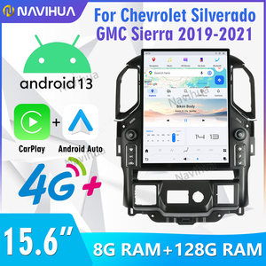 Navihua 128GB 15.6Inch 2K Xe Đài Phát Thanh Stereo Đầu Đơn Vị Nâng Cấp T-Phong Cách Màn Hình Cảm Ứng Cho Chevrolet Silverado/GMC Sierra 2019-2021 - Product Image 2