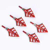 Pointes de flèches de chasse à 2 lames en acier, tige en aluminium 125 grains, pour arc classique