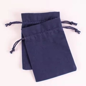 Custom Logo Cotton Velvet Drawstring <b>Small</b> Snap Packaging Pouch Microfiber Bag Wholesale Travel Jewelry Bags for Women - Product Image 4