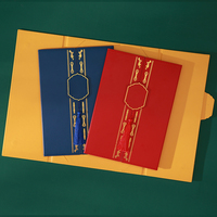 Porta Certificados de Lujo con Impresión Personalizada, Cubierta de Cuero PU Azul con Lámina Dorada, Carpeta de Alta Calidad para Diplomas y Premios