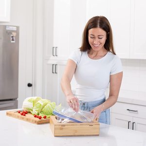 Bolsa Ziplock de bambú para cajón, organizador de almacenamiento Compatible con <span class=keywords><strong>Solimo</strong></span> Glad, retorno a la naturaleza - Product Image 4
