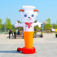 Mascotte gonflable personnalisée en tissu Oxford résistant à l'eau, en forme de chef pêtrin, pour la publicité événementielle