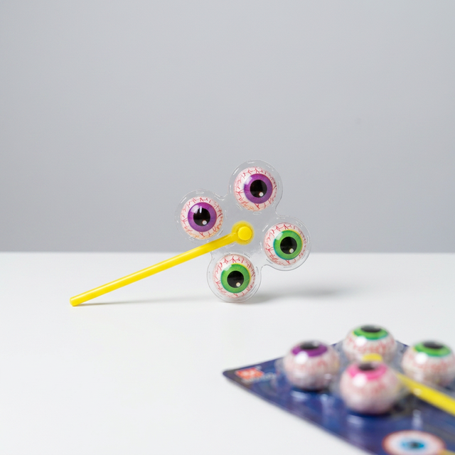 SuperLoves Windmill Eyeball Multi-Colored Sweet Gummy Candy 4-Eye Rotating Design 8g X 30pcs Box Custom Packaging Wholesale