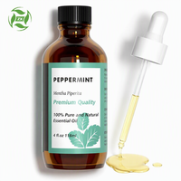 Huile essentielle de menthe poivrée de qualité supérieure, fabrication en usine, étiquette privée OEM, huile de menthe poivrée pure et naturelle pour diffuseur, massage, aromathérapie, OEM ODM
