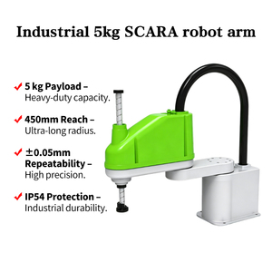 Robot Industrial SCARA de 4 Ejes, Brazo Robótico con Carga Útil de 5 kg y Alcance de 450 mm para Recoger y Colocar, Montaje y Dispensación - Product Image 1