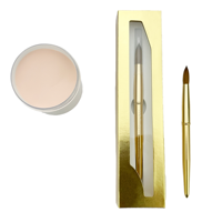 Pinceau à ongles en acrylique Joy Rich 2026, en poils de Kolinsky 100% avec manche en métal doré, idéal pour les salons de beauté et le vernis à ongles – Nouvelle collection en promotion