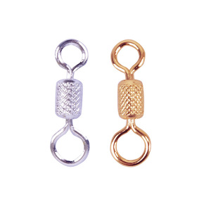 Figure Eight Swivels 8 10 12 Size Gold Steel Fishing Connectors For Main Line Lead Line Use - Product Image 3