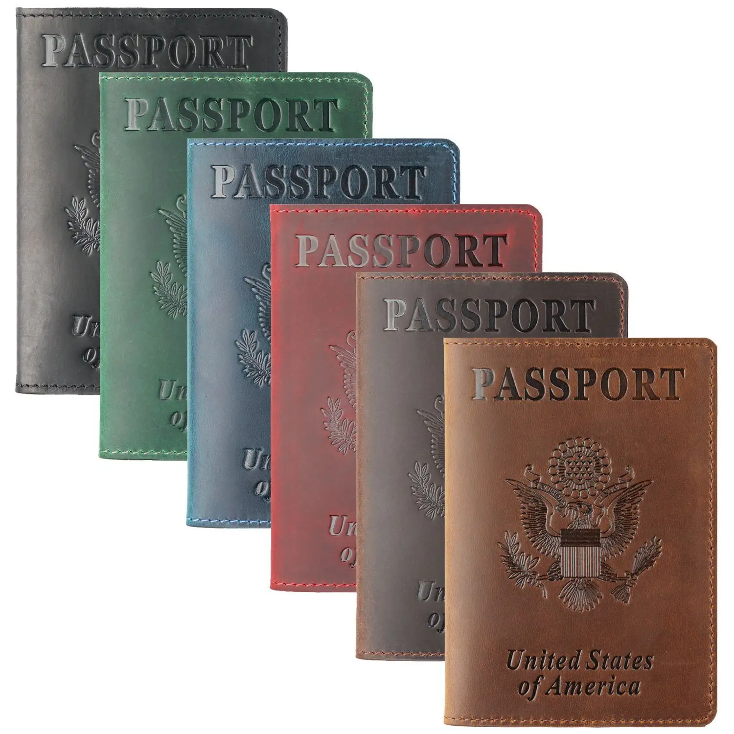 Couverture de passeport Vintage en cuir véritable pour hommes et femmes, porte-passeport de billet d'avion