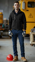 Esta Chaqueta Táctica Softshell Diseñada Específicamente Combina una Construcción Laminada Resistente al Viento de Alto Rendimiento, Ropa de Trabajo Softshell