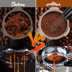 Kit di Accessori per Espresso da 22 Pezzi, <span class=keywords><strong>Set</strong></span> Tamper Caffè 51/53/58mm con Strumento WDT, Lattiera per Schiuma di Latte, Penna per Latte Art e Stencil - Product Image 4