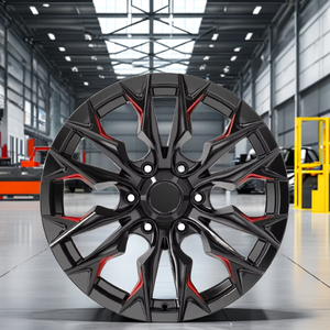 Meilleure vente de roue de voiture de haute qualité 9J * 20 ET 28 78.1 <span class=keywords><strong>6</strong></span>*139.7 ROUGE et NOIR roue de voiture de tourisme - Product Image 6