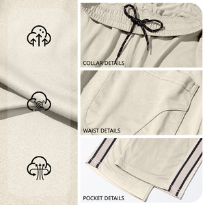 26 กางเกงวอร์มเอวยางยืดสำหรับผู้ชายพร้อมกระเป๋ากางเกงจ๊อกกิ้งลำลองทรงหลวมระบายอากาศได้ดีสำหรับสวมใส่พักผ่อน - Product Image 2