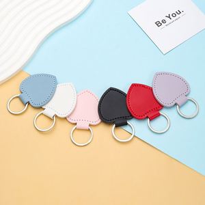 Heart-shaped Couple's Keychain Business Gift <b>Bag</b> Pendant Solid Color <b>Key</b> <b>Ring</b> Holder Gifts for Her - Product Image 2