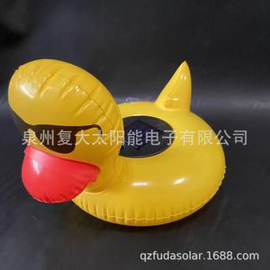 เป็ดยางเป่าลมสีเหลือง ไฟ LED PVC กันน้ำ IP67 โคมไฟตกแต่งสระว่ายน้ำ - Product Image 4